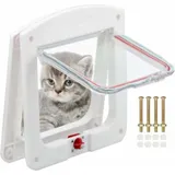 Katzenklappe Für Katzen Und Hunde, Kleine Katzenklappe, 4-fach Abschließbare Mikrochip-tür, Einfache Montage