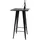 chefgastro Stehtisch Schwarz, Metall, Quadratisch, 60x107x60 cm, Esszimmer, Tische, Stehtische