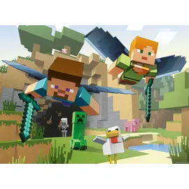 Ravensburger Kinderpuzzle 200 XXL Teile - Minecraft - Tierische Abenteuer