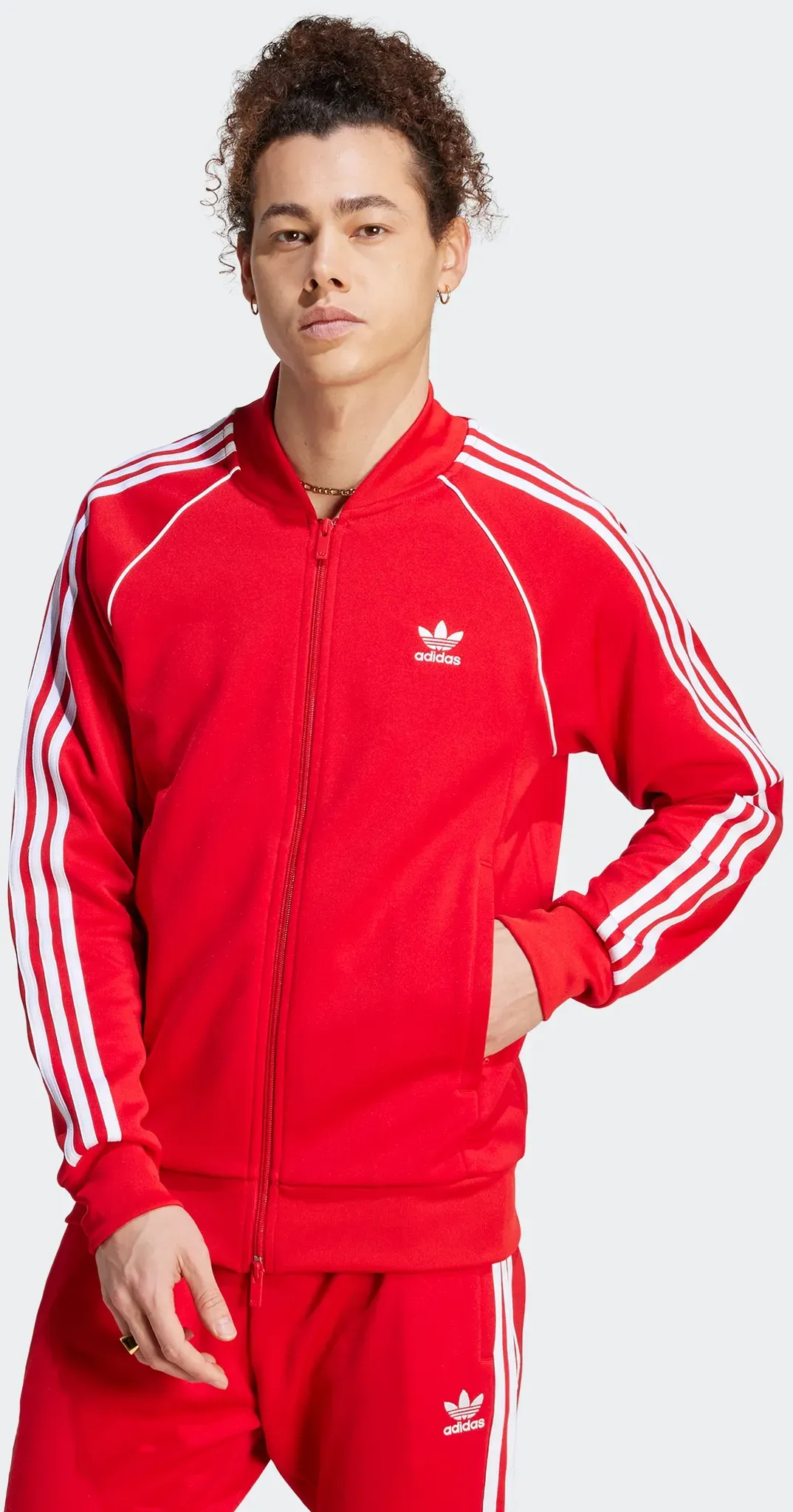 Trainingsjacke ADIDAS ORIGINALS "SST TT" Gr. XXXL, rot (better scarlet, weiß) Herren Jacken Superstar, Retro Look