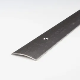 PROVISTON | Übergangsprofil | Edelstahl | Edelstahl matt | Breite 37 mm | Höhe 4 mm | Länge 1000 mm | Gebohrt | Übergangsschiene | Übergangsleiste | Bodenprofil | Abdeckleiste | 1 Stück