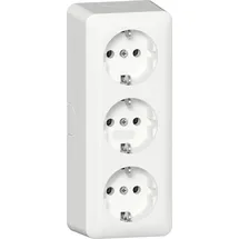 Gira 478913 SCHUKO-Dreifachsteckdose mit Montageplatte