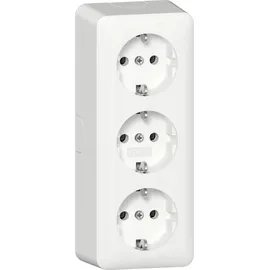 Gira 478913 SCHUKO-Dreifachsteckdose mit Montageplatte