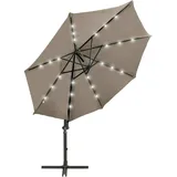 vidaXL Ampelschirm mit LED-Beleuchtung 300 cm