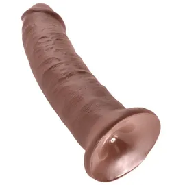 KING COCK Dildo 23 cm mit Saugnapf - Braun