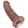 KING COCK Dildo 23 cm mit Saugnapf - Braun