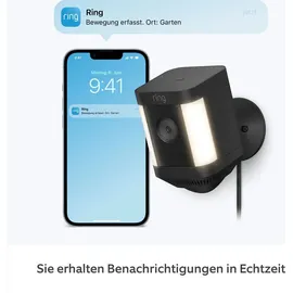 Ring Spotlight Cam Plus Plug In schwarz