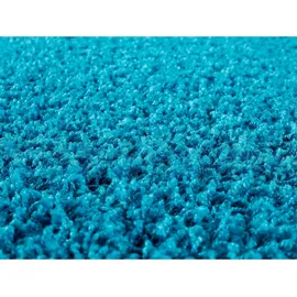 Sanat Hochflor-Läufer SANAT "LOCA" Gr. 11, blau (aquablau), B:67cm H:30mm L:230cm, Kunstfaser, Teppiche, Wohnzimmer, Langflor, Shaggy, Schlafzimmer