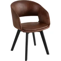 Riess-Ambiente Stuhl NORDIC STAR antik braun Microfaser Massivholz schwarz