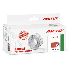 METO Preisauszeichner Etiketten Vordruck « Sonderpreis » (26x16 mm, 1-zeilig, 6.000 Stück, fluor rot,