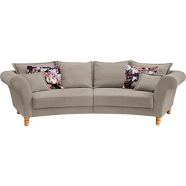 Home Affaire Big-Sofa HOME AFFAIRE "Tassilo geschwungene Formensprache, bequem, Mega Sofa, Breite 350cm", braun (hellbraun), B:350cm H:95cm T:110cm, 100% Polyester, Sofas, Big-Sofa