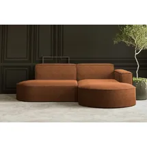 Kaiser Möbel Ecksofa, Sofa L form, Couch L form MODENA L STUDIO stoff Verita Kupfer Rechts