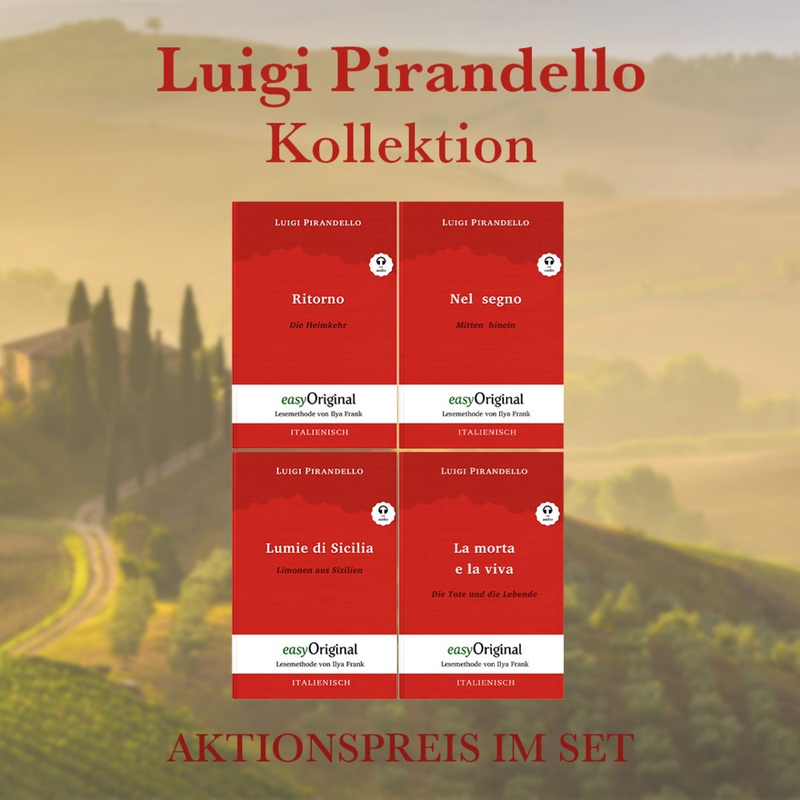 Luigi Pirandello Kollektion (Bücher + 4 Audio-Cds) - Lesemethode Von Ilya Frank, M. 4 Audio-Cd, M. 4 Audio, M. 4 Audio, 4 Teile - Luigi Pirandello, Ge