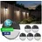 monzana Solarleuchte Kunststoff 6er Set wetterfest IP65 schwarz