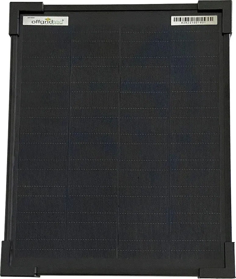 Solarmodul OFFGRIDTEC "OLP 10W Solarpanel 12V Schindeltechnologie PERC", schwarz (baumarkt), Solarmodule, innovative PERC-Technologie