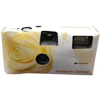 Q+L Einwegkamera ROSEN im Hochzeitsdesign 27 Aufnahmen, mit Blitz, ISO 400