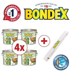 BONDEX Gartenholz Öle, Wasser-stop Abperleffekt, Wetterschutz, UV-Schutz, 10 l, UV-Öl farblos