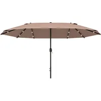 Outsunny Sonnenschirm Braun, Metall, 440x260 cm, Sonnen- - Sichtschutz,