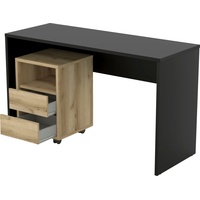 Helvetia Büro-Set »Agapi«, (Set, 2 tlg.), bestehend aus Schreibtisch und Rollcontainer im modernen Design, schwarz