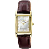 Dugena 7000121-2 Damen-Armbanduhr Quadra Artdeco Goldfarben