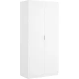 vente-unique Kleiderschrank, 2 Türen, Weiß, 81 x 184 x 52 cm