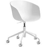 HAY - About A Chair AAC 52 mit Gaslift, Aluminium weiß / white 2.0