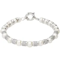VIVANCE Perlenarmband silber 925 Größe 18