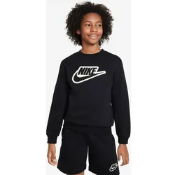 NIKE Kinder Sweatshirt K NSW CLUB+ CREW CREATE, BLACK/COCONUT MILK, XL