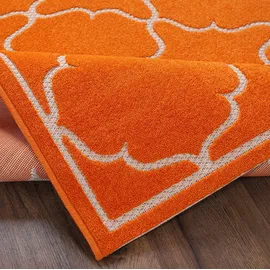 Sanat Teppich SANAT "Berlin", orange, B:60cm H:6mm L:110cm, Kunstfaser, Teppiche, Teppich, In -und Outdoor geeignet, robust und pflegeleicht