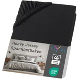 nyvi Spannbettlaken DreamScience Heavy Jersey 120 x 200 - 130 x 200 cm schwarz