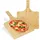 Relaxdays Pizzaschieber XXL 2er Set 50 x 38 cm Bambus