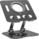 Tablet-ständer, Verstellbarer Desktop-tablet-ständer, 360 Grad Drehbar, Faltbarer Tragbarer Monitorständer, Kabelloses Magnetisches Laden, Kompatibel Mit Ipad Pro/a-geräten
