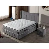 xl moebel gmbh Boxspringbett 140 x 200 cm Grau