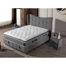 xl moebel gmbh Boxspringbett 140 x 200 cm Grau
