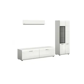 Möbel Kraft Wohnkombination ¦ weiß ¦ Maße (cm): B: 235 H: 160