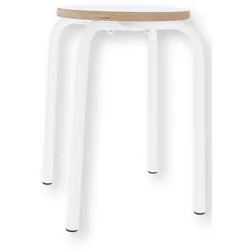 Jan Kurtz Paris Hocker Stahlrohr - Weiß