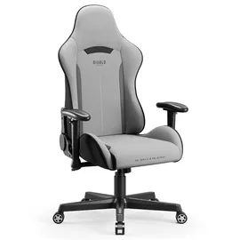 Diablo Chairs Diablo X-ST4RTER Gaming Stuhl Chair Bürostuhl Schreibtischstuhl Ergonomisch Stoffbezug 2D Armlehnen Kippmechanismus, Grau