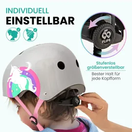 99flips Skaterhelm Kinder - Fahrradhelm Mädchen 8 Jahre - Helm Kinder