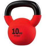 CRIVIT Kettlebell Hantel 10 kg Gusseisen Rot / Schwarz Krafttraining