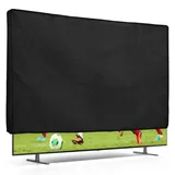 kwmobile 43" TV Abdeckung Indoor - Fernseher Hülle Bildschirmschutz Abdeckung - TV Bildschirm Staubschutzhülle - Fernsehabdeckung - Leinen Schwarz