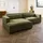 Livora Eckcouch Polyester Velours 2-Sitzer Grün