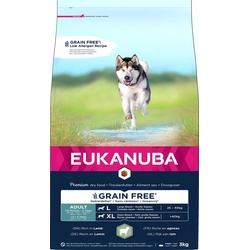 EUKANUBA Grain Free L Adult Lammfleisch 3 kg für ausgewachsene Hunde großer Rassen