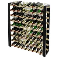 LENMAR Weinregal 118 x 104 x 27 cm Schwarz