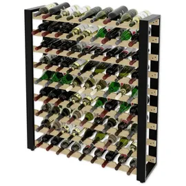 LENMAR Weinregal 118 x 104 x 27 cm Schwarz