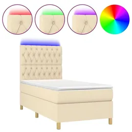 vidaXL Boxspringbett 100 x 200 cm Creme