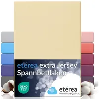 Etérea Himmlische Qualität etérea Extra Jersey Spannbettlaken 240x220cm Natur