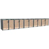WESTMANN Mülltonnenbox Lacina (1 St), Platz für 10 Mülltonnen je 140/240 L, LxBxH 80x660x116 cm