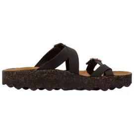 Asportuguesas Capri P018331 Damen Pantoletten, Pantoletten Kunstleder - Schwarz - 39