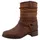 Mustang Winterboots MUSTANG SHOES "Fabienne", Damen, Gr. 37, dunkelbraun, Lederimitat, used, Schuhe Winterboots, Stiefelette, Westernboots im Used-Look