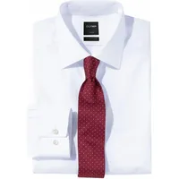 Olymp Luxor modern fit, extra lange Ärmel, bügelfrei, mit Brusttasche 45, weiß, Herren, Gr. Normaler Arm, 100% Baumwolle, Hemden